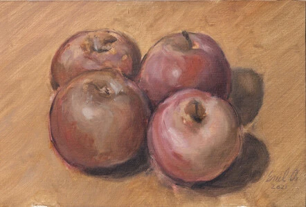 Artwork titled: 'apples study 2021'