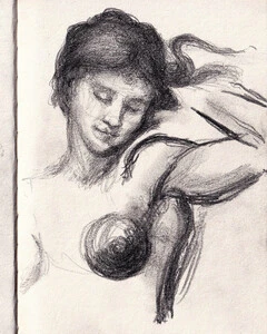 Artwork titled: 'edward burne jones study'