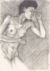 Artwork titled: 'figure in bed'