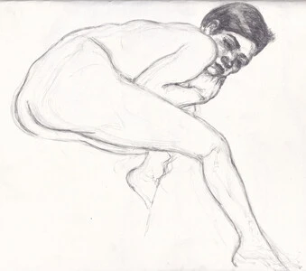 Artwork titled: 'figure in repose'