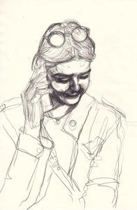 Artwork titled: 'jovana on phone #2'