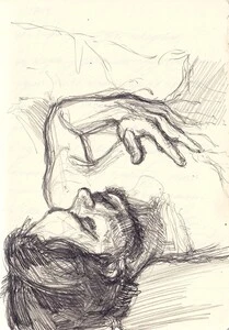 Artwork titled: 'man sleeping'