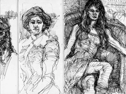 Artwork titled: 'repin sketch and dasha'
